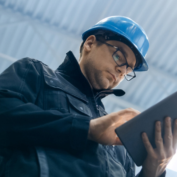 Picture of a guy with a tablet