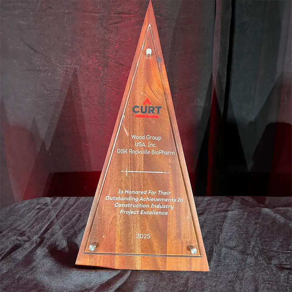 The CURT award given to Wood's biopharma team