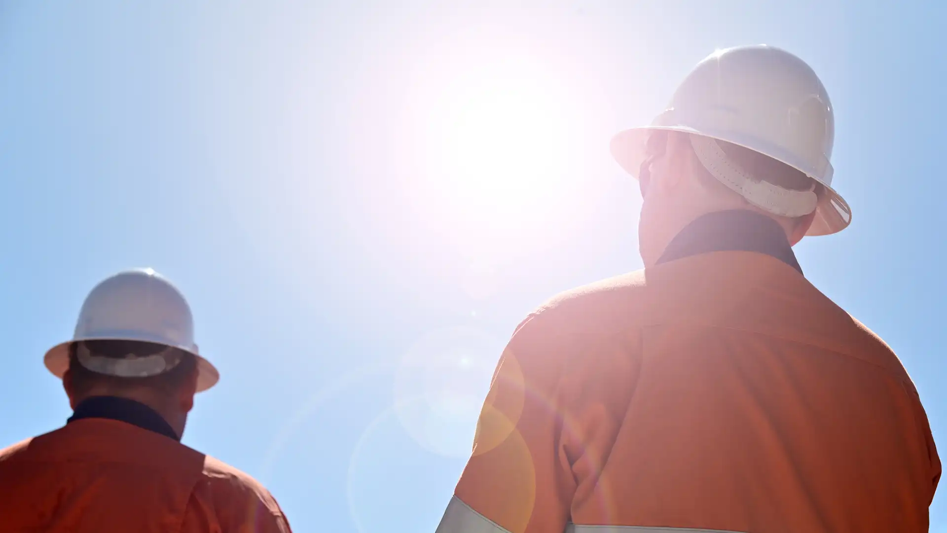 Engineers in sunny climate