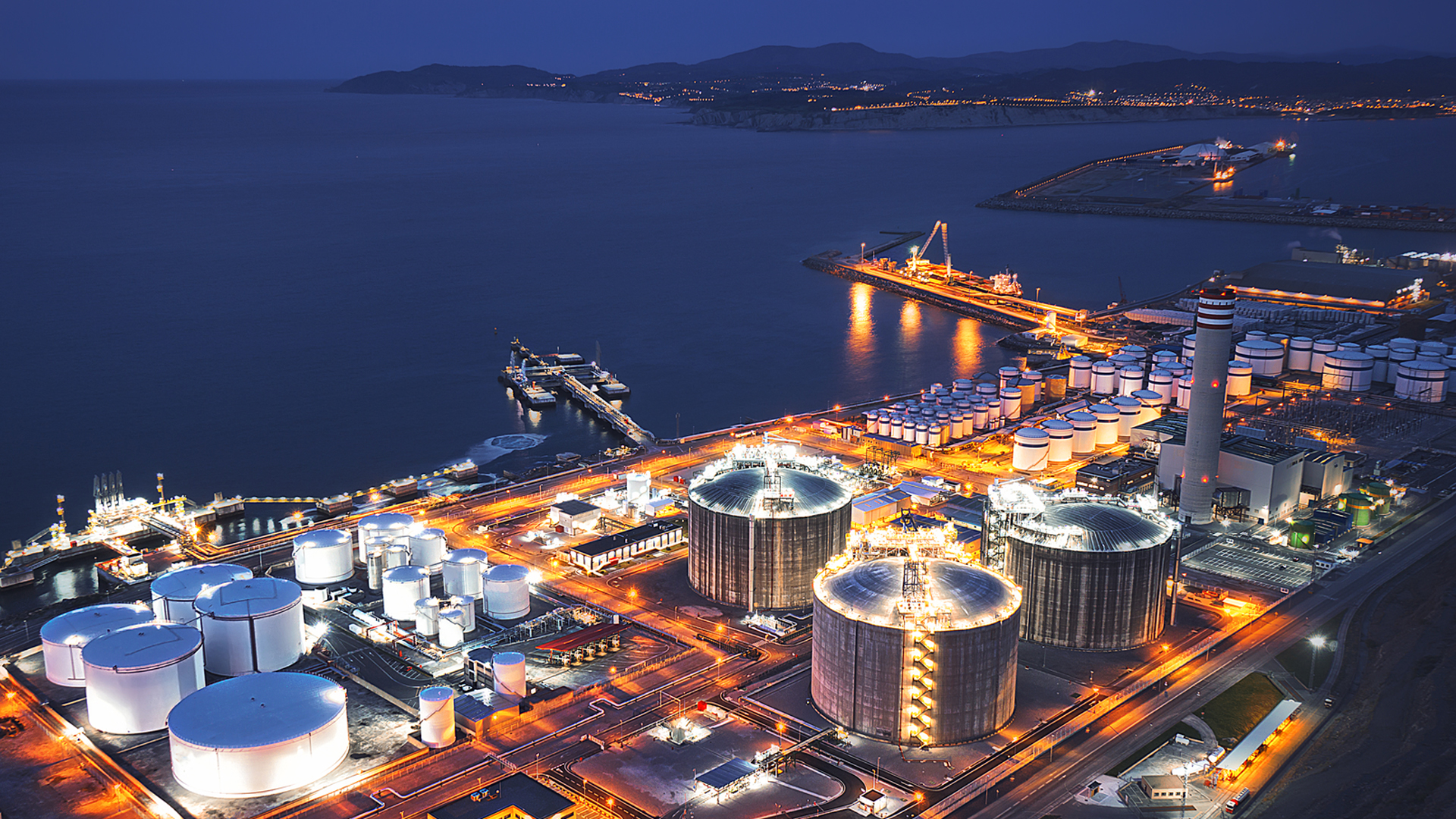 LNG site on land with trees