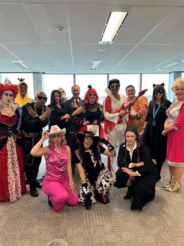 The Melbourne office team dressed as famous characters